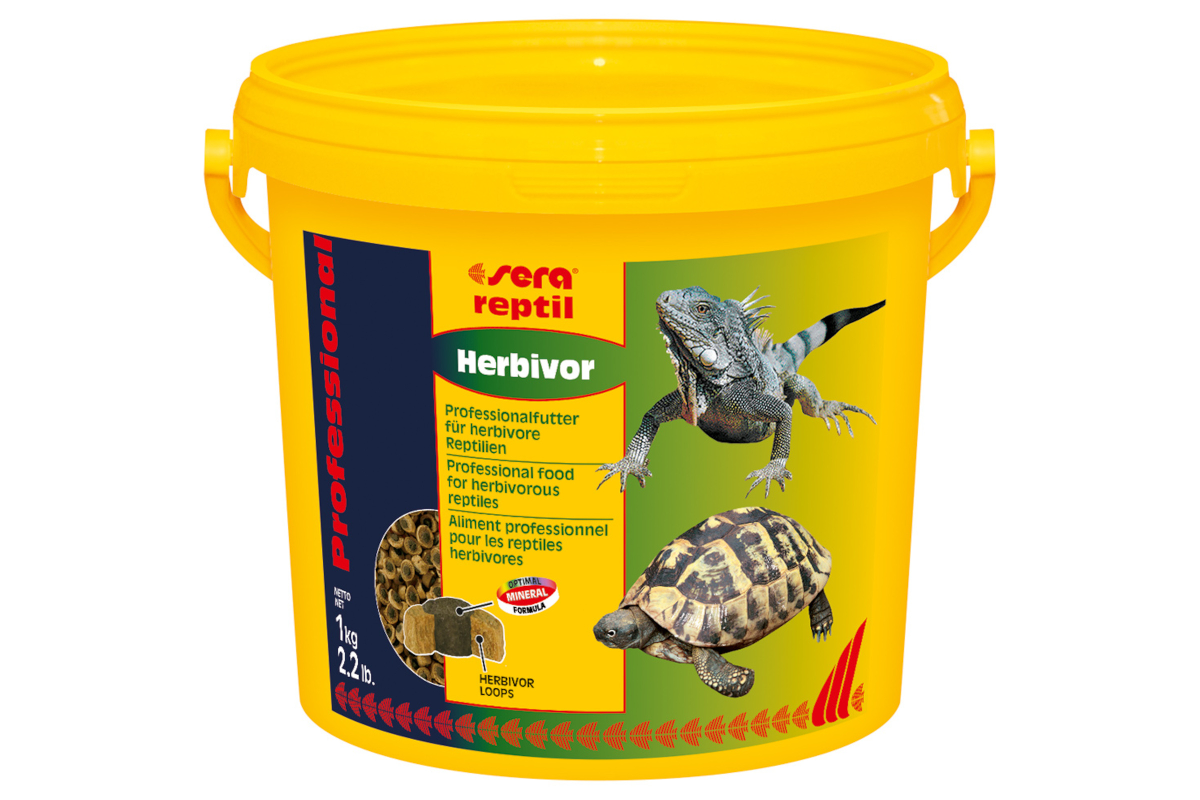 Sera reptil Professional Herbivor Nature, Hauptfutter-Ringe, 3.800 ml